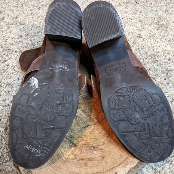 KORKS Heeled Suede Bootie with Chunky Buckle Ankle Boots | Size 9 | EUC - Picture 3 of 14